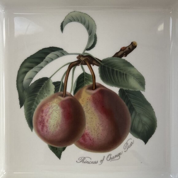 Portmeirion Pomona Collection 10” Square Baking Dish Princess Of Orange Pear - Picture 2 of 4